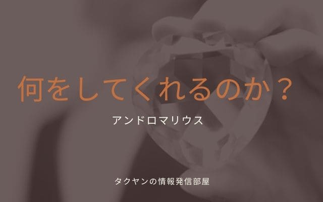 アンドロマリウスは何をしてくれるのか？