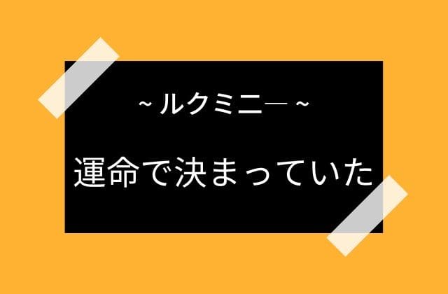 ルクミ二ーは運命で結ばれた夫婦