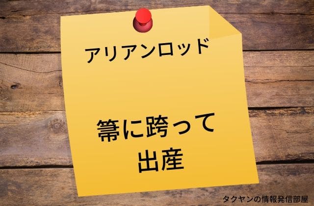 箒に跨って子供を産んだアリアンロッド