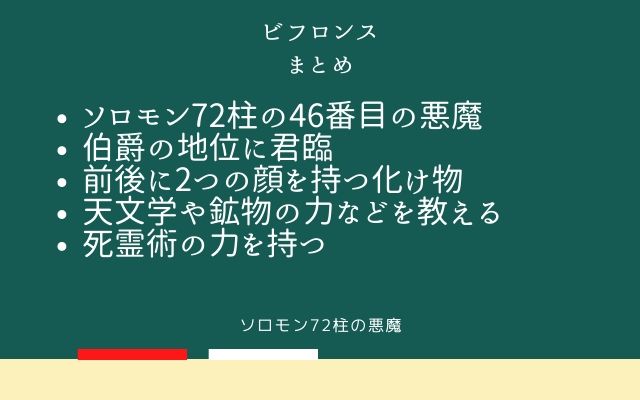 まとめ:　ビフロンスはこんな悪魔