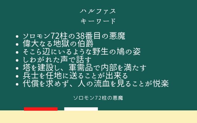 まとめ:　ハルファスはこんな悪魔