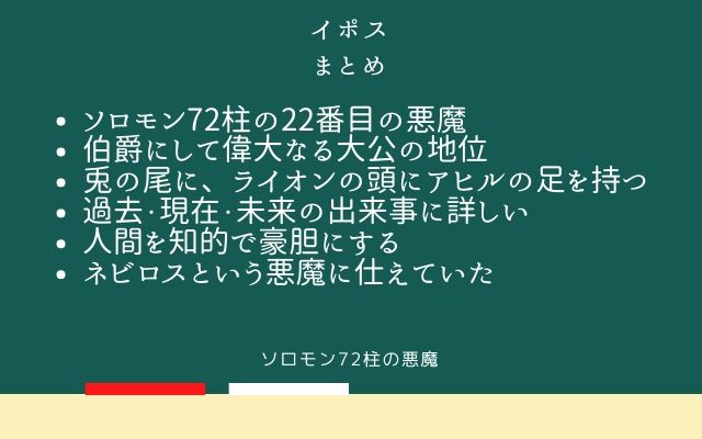 まとめ:　イポスはこんな悪魔