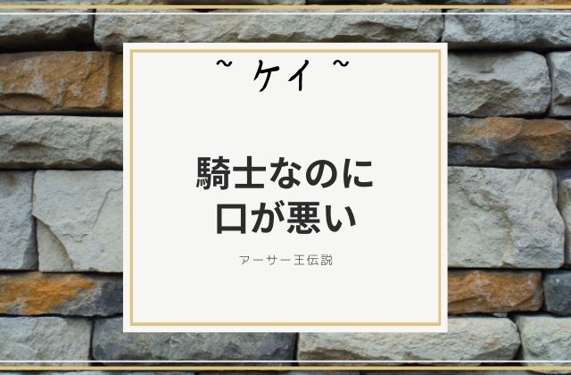 ケイ:　騎士なのに口が悪い